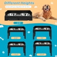 thumbnail image 3 of ZALALOVA Elevated Dog Bowls Stand with 2 Stainless Steel Dish,Raised Dog Bowl,High-Wall Splash Guard with 5 Heights (3.15", 8.9", 10",11.2", 12.4") for Medium Large Dogs (Black), 3 of 7