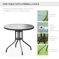 thumbnail image 4 of CoSoTower Ensemble de Salle à Manger d'Extérieur 6 Pcs pour 4 avec Parasol Ensemble de Mobilier de Patio d'Extérieur avec Table Ronde 4 Chaises Pliantes Noir, 4 of 7