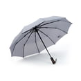 thumbnail image 1 of Viaje plegable camping paraguas sol lluvia al aire libre automático extra de 10 huesos con asa de madera Accesorios a prueba de viento Gris Methold HA009540-03, 1 of 6
