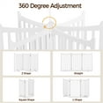 thumbnail image 4 of Yaheetech 35.6" Tall 3-Panel Wooden Pet Gate with Support Feet, White, 4 of 7