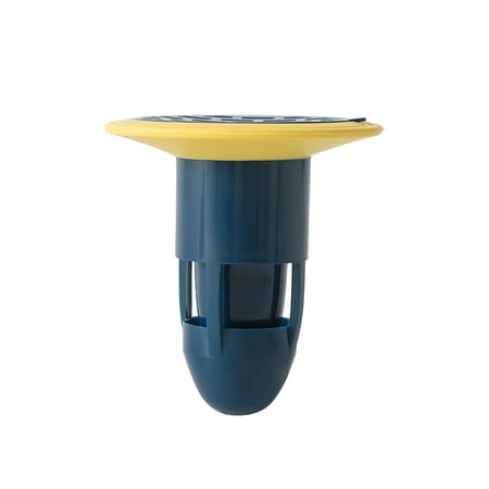 

Deodorant Floor Drain Plastic TPR Cuttable 4 Outfalls 360 Degree Drainage Shower Drain Hair Catcher for Bath Room Washroom Hand Sink Blue