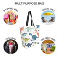 thumbnail image 7 of FORMRS Womens Canvas Tote Bag with Zipper Inner Pocket Shoulder Handbag, Dinosaur Pattern, 7 of 7