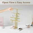 thumbnail image 6 of NIFFGAFF Jewelry Stand Holder Organizer, Display Rack for Necklaces, Earrings and Rings, Gold, 6 of 7