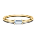 thumbnail image 1 of East-West Stackable Baguette Birthstone Ring - Aquamarine (March), 1 of 5