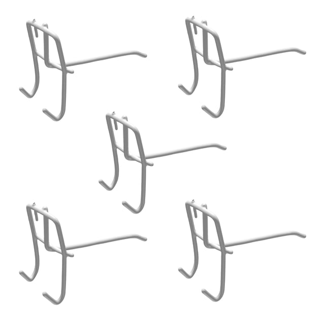 50 Pcs 3.9Inch Long White Metal Store Grid Wall Bracket Display Hooks,50 x Display Hooks,white
