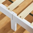 thumbnail image 4 of Subrtex 12" Solid Wood Platform Bed Frame with Wooden Slats, White, Full, 4 of 8