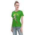 thumbnail image 4 of T-Shirt Basique à Manches Courtes pour Femmes Sailor Moon Lièvre Lunaire, 4 of 6