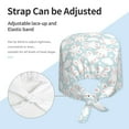 thumbnail image 3 of Scrub Caps Women Men, Cartoon Cute Rabbit Face Stars Adjustable Working Caps, Turban Hat Cleaning Working Cap with Sweatband, Elastic Bandage Tie Back Nurse Cap, 3 of 5