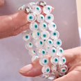 thumbnail image 3 of White | .925 Sterling Silver | Crystal Evil Eye Bracelet, 3 of 8