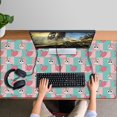 thumbnail image 4 of Long Mouse Pads for Desk,Checkered Cartoon Cat Unicorn Heart Desk Mats on Top Of Desks, Desk Mouse Pad Extra Large with 3mm Non-Slip Base and Stitched Edge for Gaming,Office,Work,Home 47.3"x23.6", 4 of 6