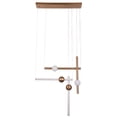 thumbnail image 2 of Bethel International Gold Metal Frame Ceiling Fixture with White Glass LED Lights, 2 of 3