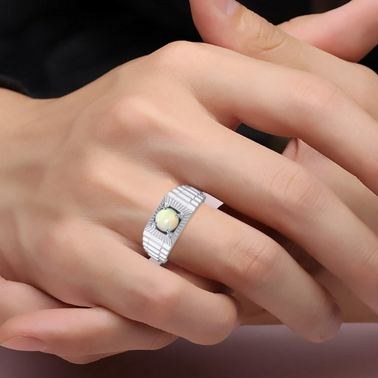 Men's october birthstone rings deals