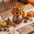 thumbnail image 2 of Transparent Glass Pumpkin Vase for Thanksgiving and Halloween Flower Arrangement and Home Decor, 2 of 6