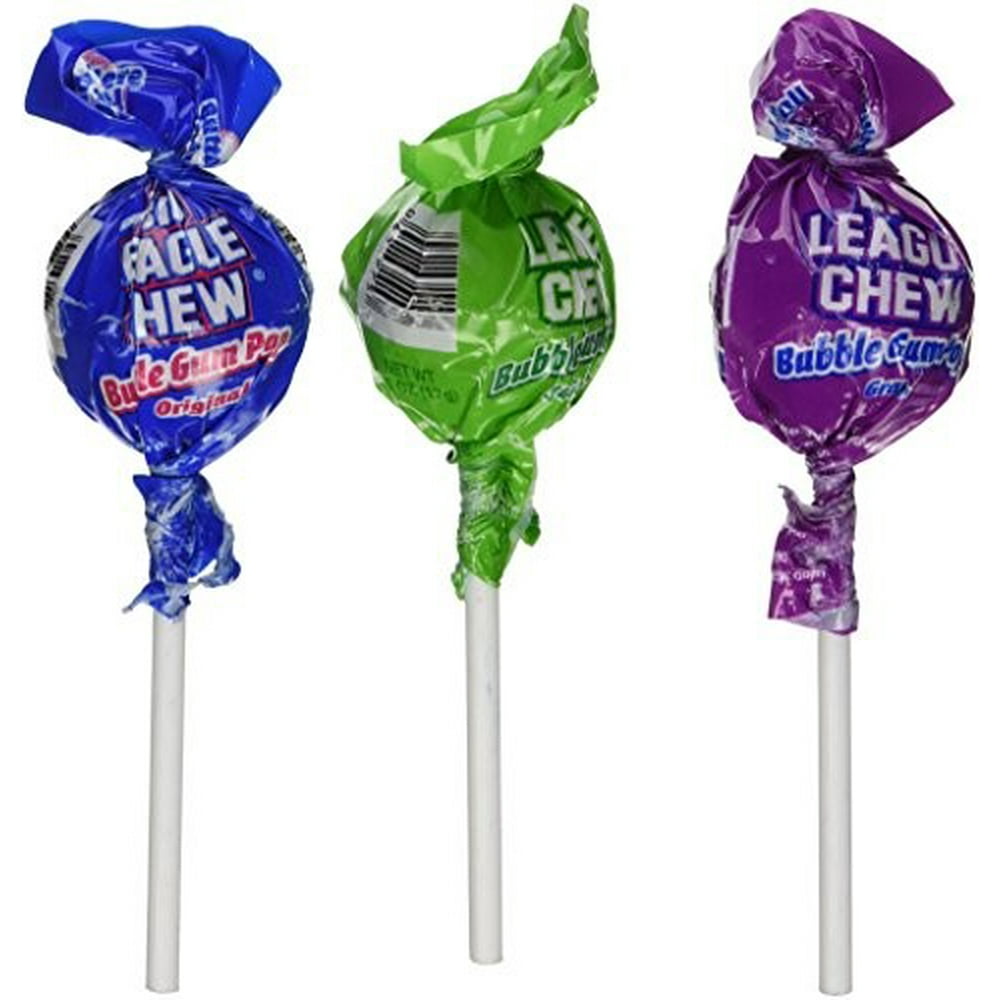 Big League Chew Gum Filled Lollipops Assorted Flavors, 0.6 Oz Walmart