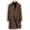 Coffee, variant on Men's Wool Blend Pea Coat Notched Collar Double Breasted Overcoat Warm Winter Trench Coat, Size M-4XL