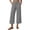Gray, variant on Lumtrix Womens Cotton Linen Wide Leg Pants Casual Zipper Front Summer Cropped Trousers Dressy Pants with Pockets Dark Gray M
