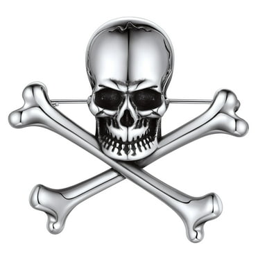 FaithHeart Skull Skeleton Brooch Pins for Men Women Gothic Punk Suit Lapel Collar Pin Fashion Costume Jewelry Gift for Dad Jacket Shirt Bag Hat