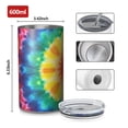 thumbnail image 4 of 20oz Coffee Tumblers Rainbow Tie Dye Mandala Pattern Stainless Steel Vacuum Insulated Travel Tumbler Coffee Cups Mug with Lid and Straw with Cleaning Brush for Cold & Hot Drinks, 4 of 5