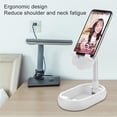 thumbnail image 1 of Langgg Support de Téléphone de Bureau Réglable Support de Tablette Télescopique Pliable Portable Rose, 1 of 5
