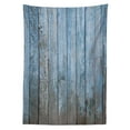 thumbnail image 3 of Ambesonne Fence Tablecloth Rectangular Table Cover, Grungy Painted Wooden Fence, 52"x70", Pale Azure Blue Dust, 3 of 4