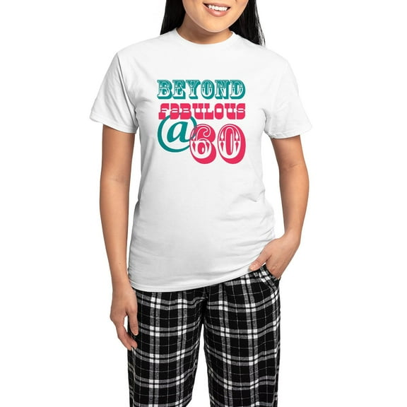 CafePress - Beyond Fabulous 60Th Birthday Women's Light Pajama - Women's Short Sleeve Print T-Shirt and Pants Light Cotton Pajama Set