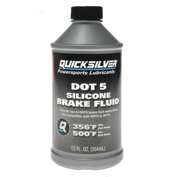 Quicksilver 8M0128419 DOT 5 Brake Fluid, 12 oz., Gray