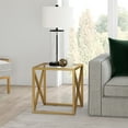 thumbnail image 6 of Evelyn&Zoe Calix 20" Wide Square Side Table, Brass, 6 of 9