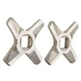 thumbnail image 1 of Stainless Steel Meat Grinder Blade,Meat Grinder Blade Replacement,2Pcs Meat Grinder Blades Universal Stainless Steel Knife Cutter Replacement for Grinders, 1 of 5