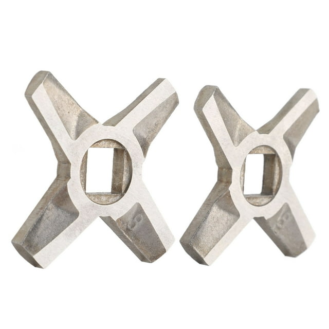 Stainless Steel Meat Grinder Blade,Meat Grinder Blade Replacement,2Pcs Meat Grinder Blades Universal Stainless Steel Knife Cutter Replacement for Grinders
