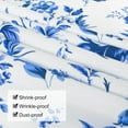 thumbnail image 2 of Watercolor Blue Floral Tablecloth Waterproof, Rose Flower Rectangle Table Cloth, Washable Table Cover for Kitchen Dining Party Decor (60×84 Inch), 2 of 6