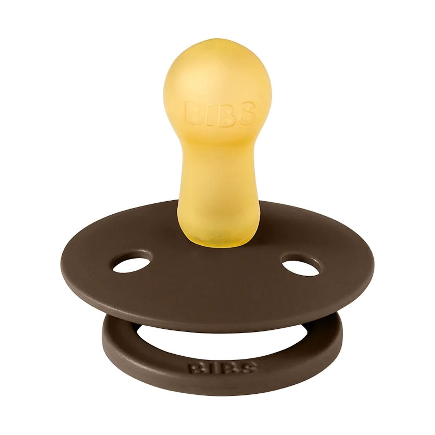 BIBS Colour Latex Infant Pacifier Size 2, 6-18 Months, Mocha/Dark Oak, 2 Count