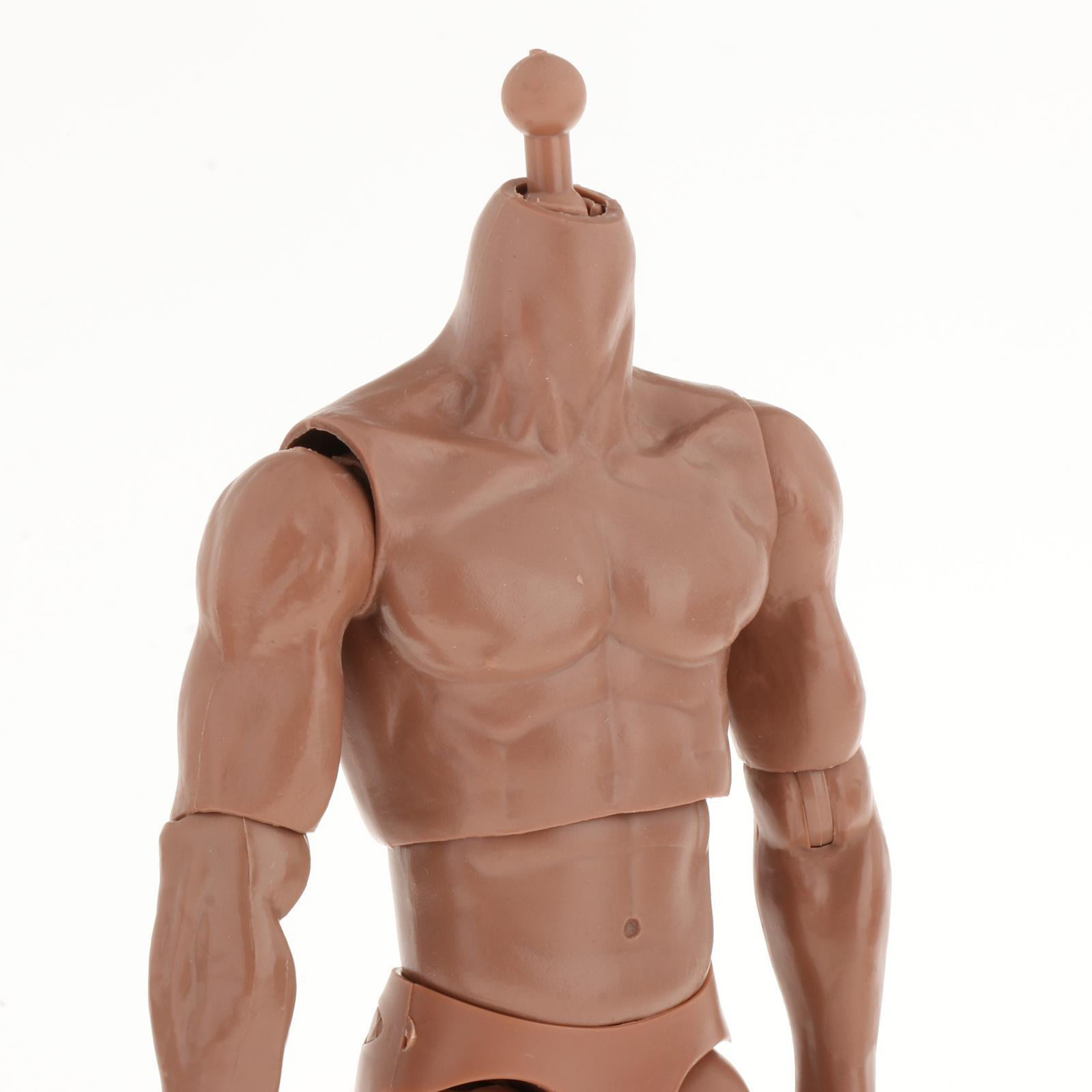 Details about   1:6 Seamless Male Naked Body Wheat Skin Narrow Shoulders with Neck Figure 