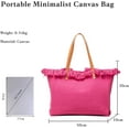 thumbnail image 3 of LHSHID Tote Bag for Women Cute Canvas Shoulder Bag Summer Vibe Beach Bag Casual Handbag Bohemian Hobo Bag with Tassels, 3 of 6