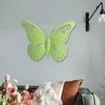 thumbnail image 1 of Decoración de pared de mariposas 3D Fernando Estatua de Metal Verde claro, 1 of 8
