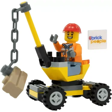 LEGO City: Construction Worker Minifigure with Small Crane