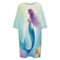 thumbnail image 4 of Mermaid Under The Sea Sleepshirts For Sleeping Travels Loose Sleepdress Pajama Dress Soft Nightdress Sleepwear, 4 of 7