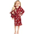 thumbnail image 1 of leveret matching doll & girl christmas fleece sleep robe (size 2 toddler-14 years) fits american girl doll, 1 of 1