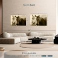 thumbnail image 4 of Elephant Stock Sepia Horses Wall Art - Horizontal Canvas Wall Art - Living Room Wall Decor - Animal Canvas - Black And Gray Decor - 48" x 32", 4 of 8
