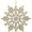Champagne, variant on Vickerman 4" White Glitter Snowflake Christmas Ornament, 24 per Box