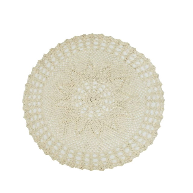 Wosthever Mantel de algodón Cubierta de escritorio Sofá Doily Hecho a mano Ganchillo Comedor flexible Accesorios para el hogar Cubiertas de Type2 NO2