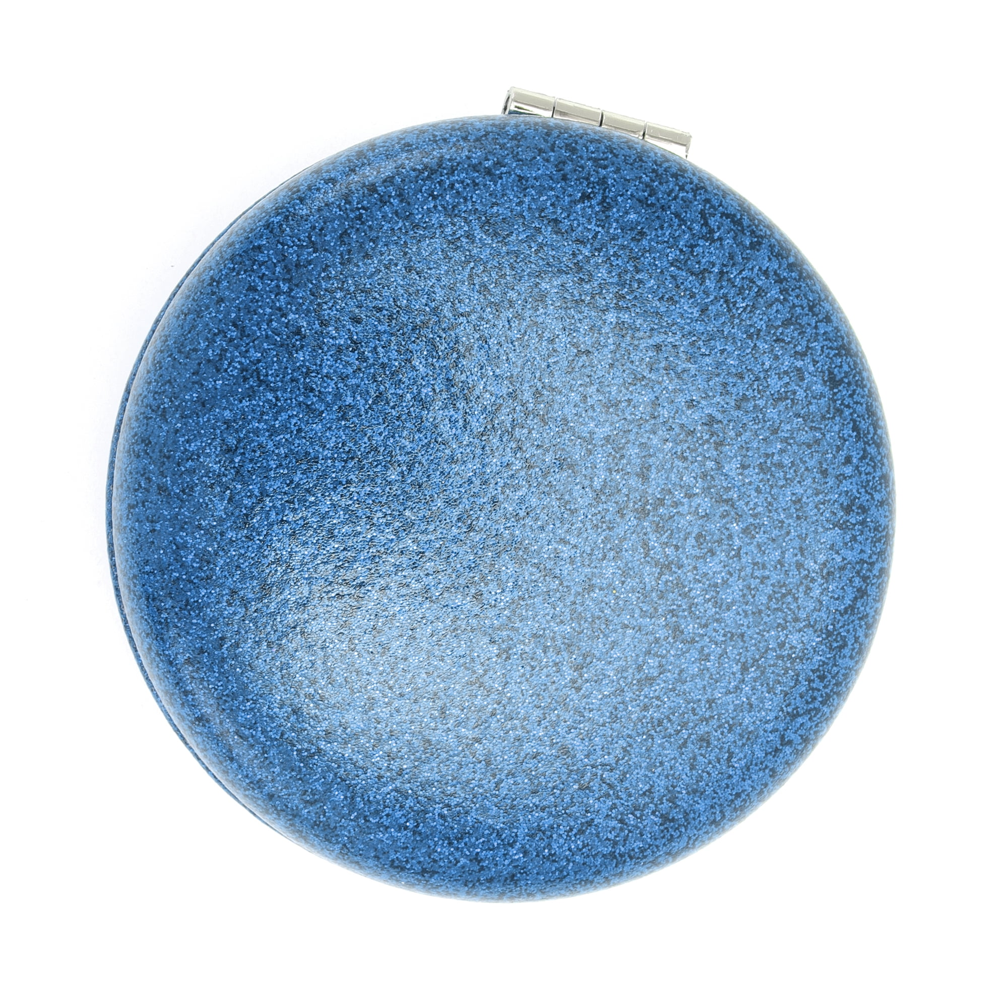Unique Bargains 1 Pc Women Portable Round Makeup Mirror for Travel Vacation Blue