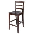 thumbnail image 4 of Kingfisher Lane 24" Solid Wood Counter Stool in Antique Walnut (Set of 2), 4 of 8