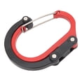 thumbnail image 2 of Mosquetón Clip Cierre táctico para exteriores Aleación de aluminio multifuncional M Tamaño D Estilo Gancho Rojo y negro, 2 of 12