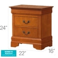thumbnail image 3 of Glory Furniture Louis Phillipe G3160-N Nightstand , Oak, 3 of 3