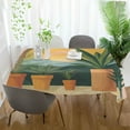 thumbnail image 3 of Yayeee Tablecloths 54" x 72" Rectangle Wrinkle Resistant Party Table Cover, Boho Plants, 3 of 8