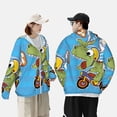 thumbnail image 6 of Sigee Dinosaur Riding a Motorcycle Print UPF50+ Men's Sun Protection Hoodie Shirt SPF UV Shirt Long Sleeve Fishing Outdoor Lightweight, S-3XL, 6 of 9