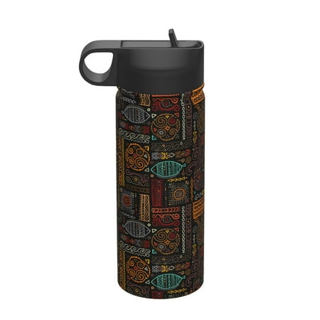 

Goofa Polynesian Turtles for Insulated Kettle 18oz Water Bottle Insulated Tumbler with Handle & Flip Straw - Fits in Cup Holder Leak Resistant Tumbler