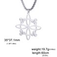 thumbnail image 6 of EUEAVAN Silver Triskele Triskelion Witch Knot Pendant Necklace Stainless Steel Box Chain Jewelry, 6 of 6