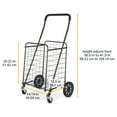 thumbnail image 4 of Mainstays Adjustable Steel Rolling Cart Black Length 21.5 x  Width 19.5 x  Height 38.4 - 1 cart, 4 of 4
