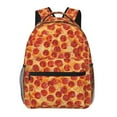 thumbnail image 1 of Disketp Pizza Mochila Estampada para Hombre y Mujer – Mochila Ligera Clásica con Múltiples Bolsillos para Universidad, Trabajo y Viajes-One Size, 1 of 5